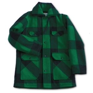 Johnson Woolen Mills Green Large Stag Plaid Coat